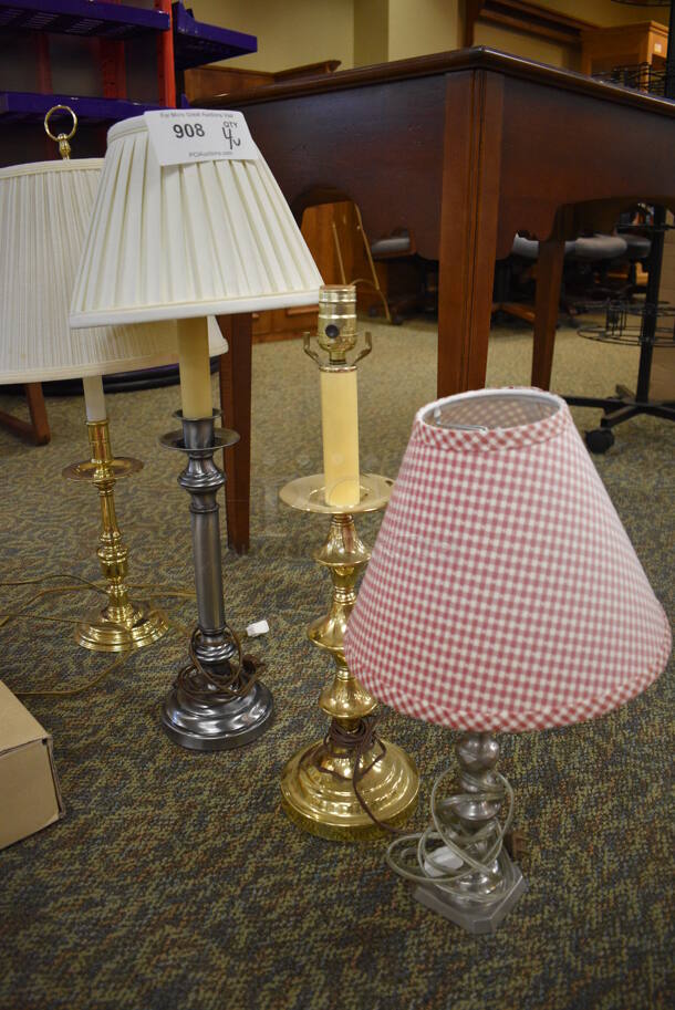 4 Various Lamps. Includes 13.5x13.5x29. 4 Times Your Bid! (gift shop) - Image 2 of 3