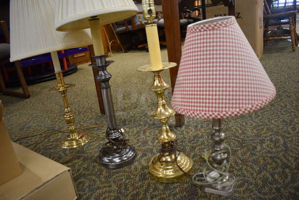 4 Various Lamps. Includes 13.5x13.5x29. 4 Times Your Bid! (gift shop) - Image 3 of 3