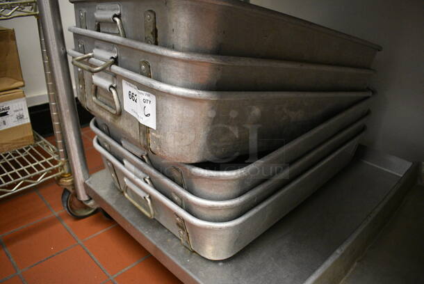 6 Metal Baking Pans. 18x24x5. 6 Times Your Bid! (drop in bin kitchen) - Image 2 of 3