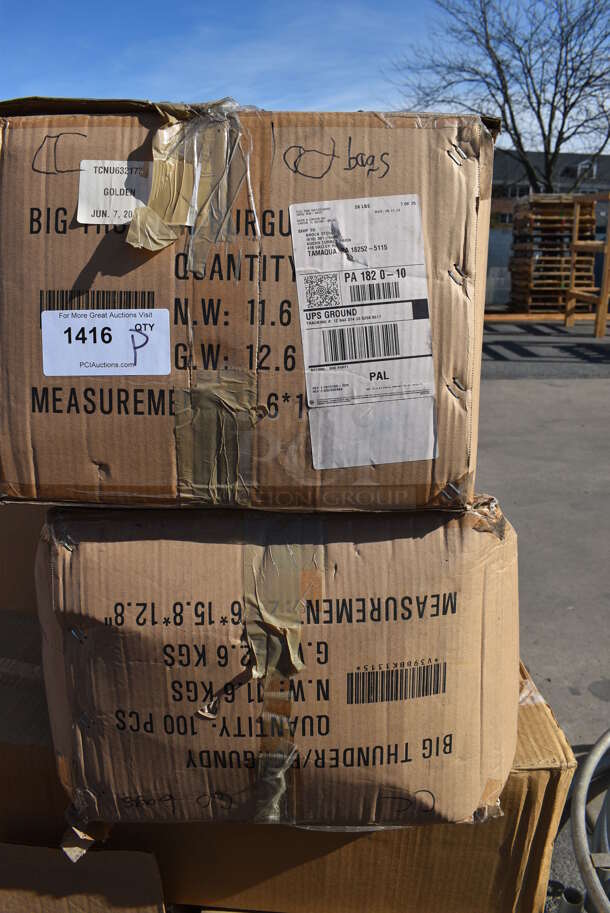 ALL ONE MONEY! Pallet Lot of Various Items Including Big Thunder Bags and Paper Products. (warehouse) - Image 2 of 5