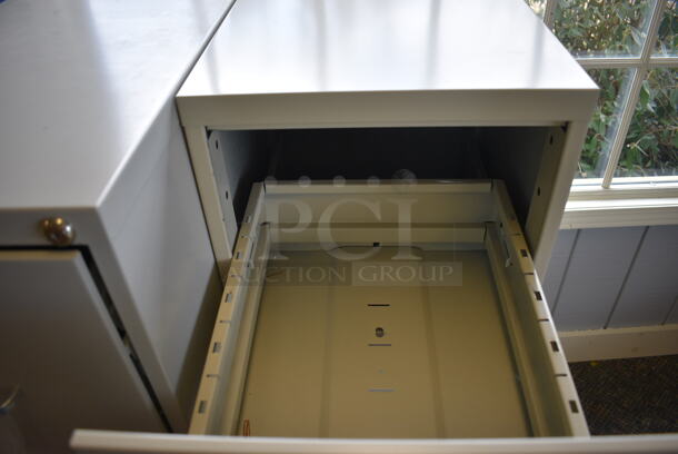 2 Metal 4 Drawer Filing Cabinets. 15x27x52, 15x18x52. 2 Times Your Bid! (garden center) - Image 5 of 6