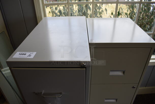 2 Metal 4 Drawer Filing Cabinets. 15x27x52, 15x18x52. 2 Times Your Bid! (garden center) - Image 6 of 6
