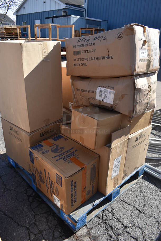 ALL ONE MONEY! Pallet Lot of Various Items Including Big Thunder Bags and Paper Products. (warehouse) - Image 4 of 5