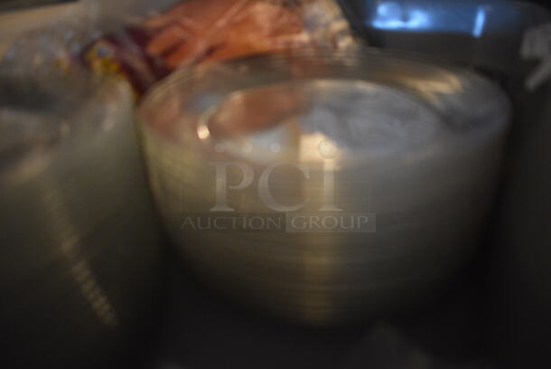 ALL ONE MONEY! Lot of 2 Poly Bins Including Plastic Plates and Bags! (main dining room) - Image 4 of 5