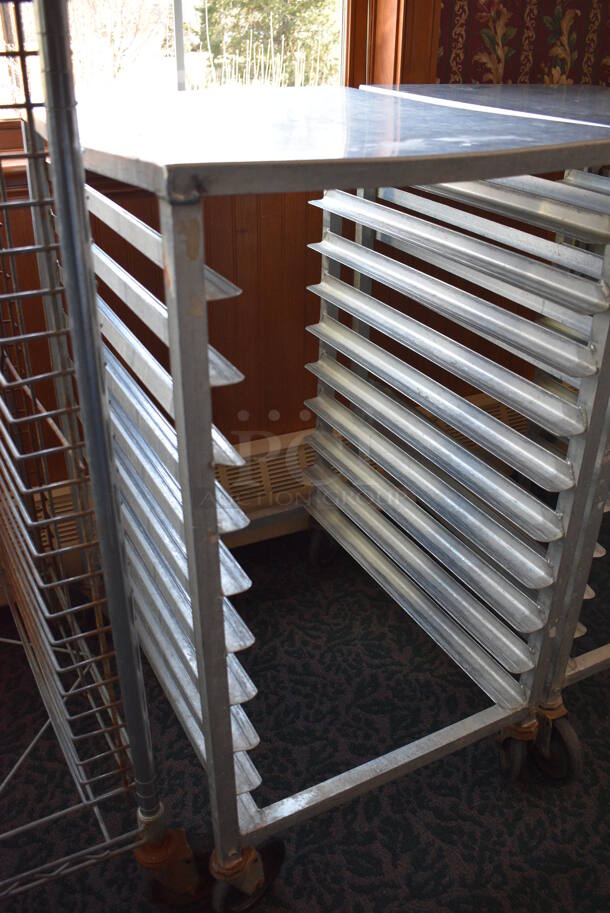 Metal Commercial Pan Transport Rack on Commercial Casters. 20.5x26x39 (sunroom dining room) - Image 2 of 4