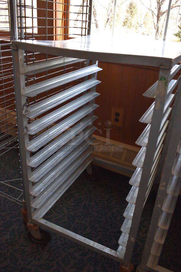 Metal Commercial Pan Transport Rack on Commercial Casters. 20.5x26x39 (sunroom dining room) - Image 3 of 4
