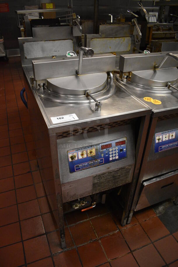 Broaster Model 1800GH Stainless Steel Commercial Floor Style Natural Gas Powered Pressure Fryer. 18x34x48. Unit Was In Working Condition When Restaurant Closed. (kitchen) - Image 3 of 10