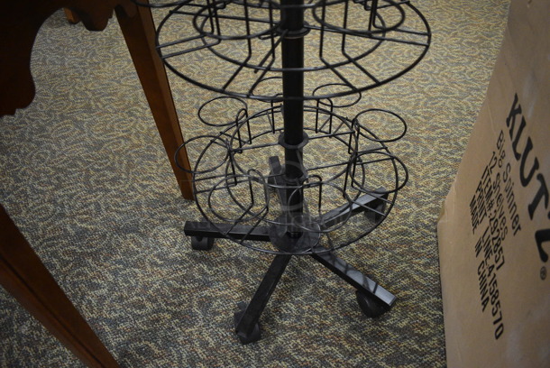 Black Metal Floor Style Rack on Casters. 20x20x75. (gift shop) - Image 3 of 3