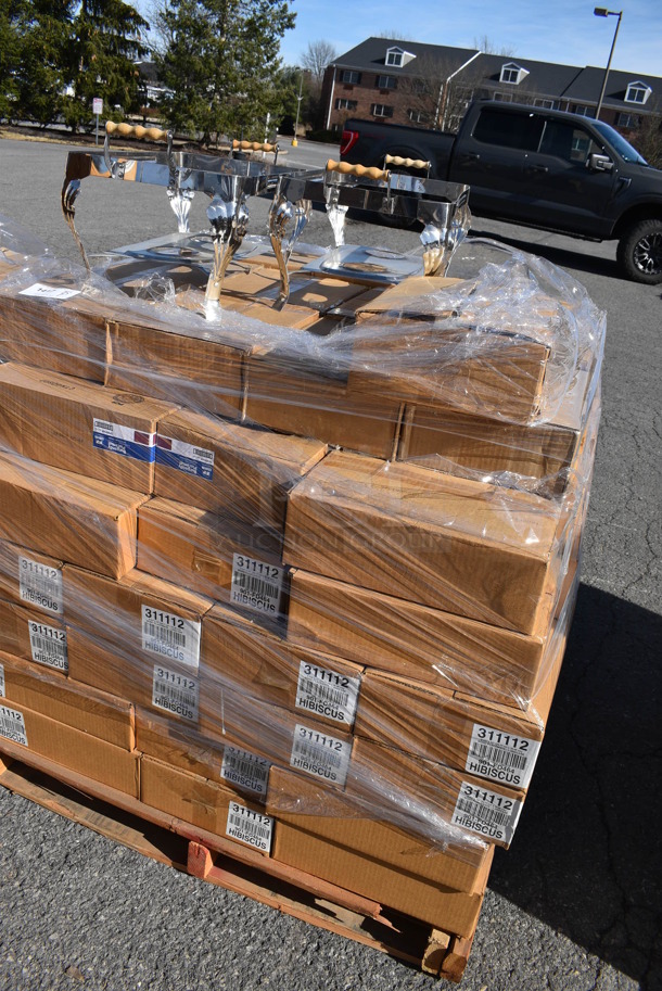 ALL ONE MONEY! Pallet Lot of Various Items Including Chafing Dish Frames and Hibiscus Placemats. (warehouse) - Image 5 of 5