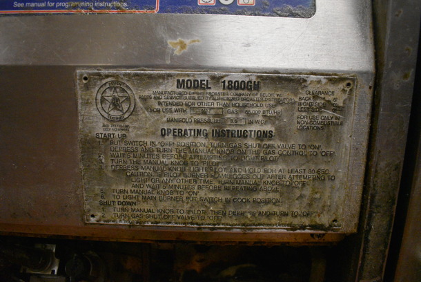 Broaster Model 1800GH Stainless Steel Commercial Floor Style Natural Gas Powered Pressure Fryer. 18x34x48. Unit Was In Working Condition When Restaurant Closed. (kitchen) - Image 5 of 10
