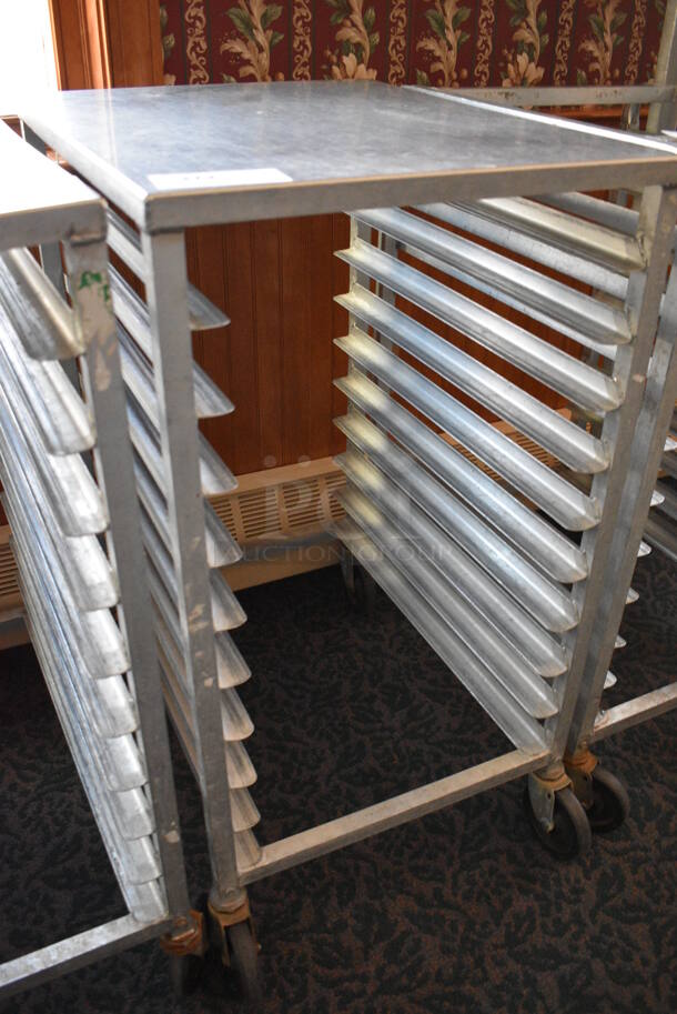 Metal Commercial Pan Transport Rack on Commercial Casters. 20.5x26x39 (sunroom dining room) - Image 2 of 3