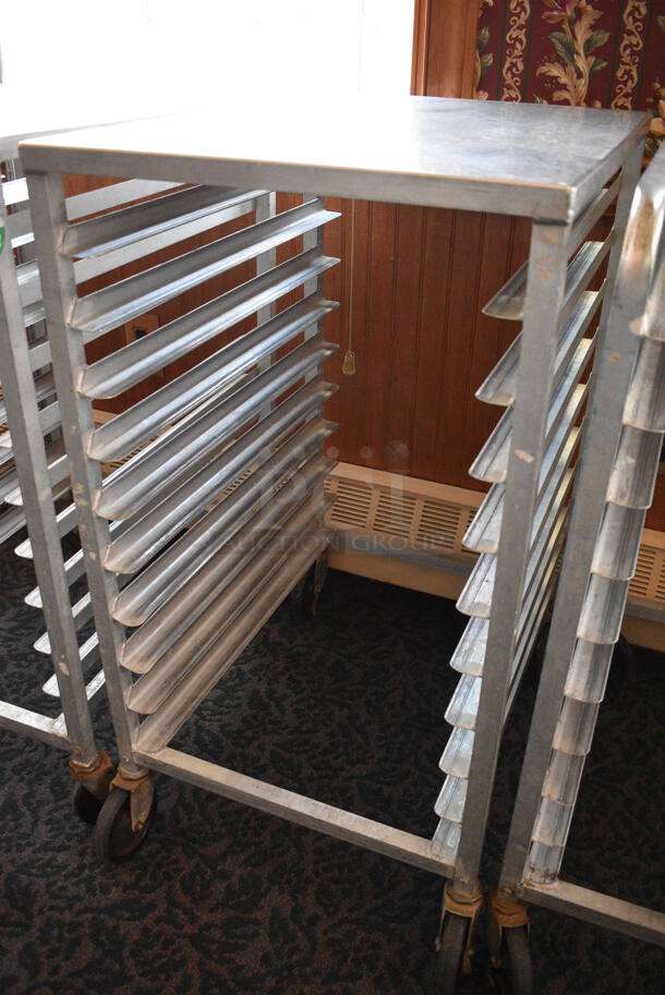 Metal Commercial Pan Transport Rack on Commercial Casters. 20.5x26x39 (sunroom dining room) - Image 3 of 3