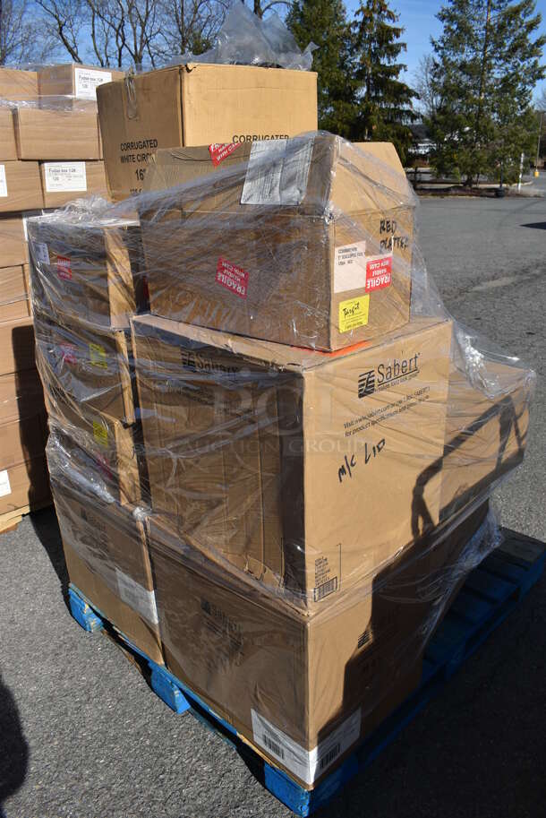 ALL ONE MONEY! Pallet Lot of Various Items Including Corrugated Circles and Platters. (warehouse) - Image 3 of 6