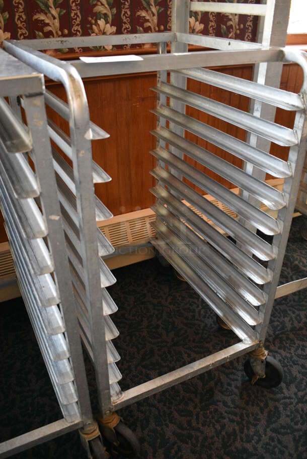 Metal Commercial Pan Transport Rack on Commercial Casters. 20.5x26x38.5. (sunroom dining room) - Image 2 of 4