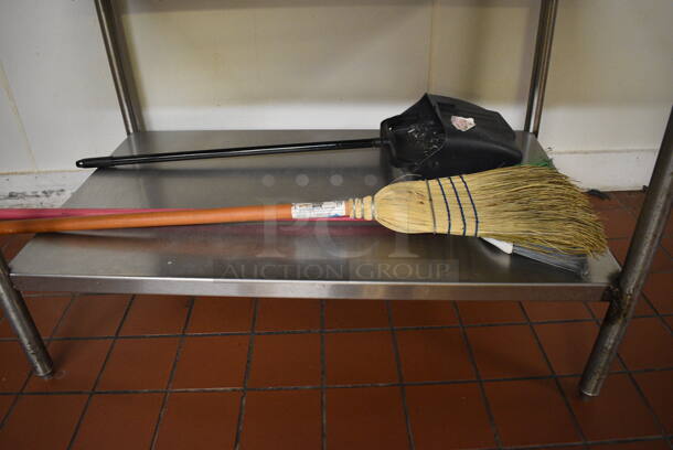 Stainless Steel Commercial Table w/ Contents Including Radio and Broom. 48x30x33.5. (bakery kitchen) - Image 4 of 5