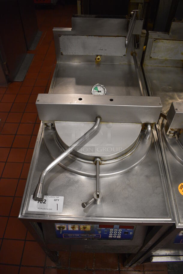 Broaster Model 1800GH Stainless Steel Commercial Floor Style Natural Gas Powered Pressure Fryer. 18x34x48. Unit Was In Working Condition When Restaurant Closed. (kitchen) - Image 10 of 10