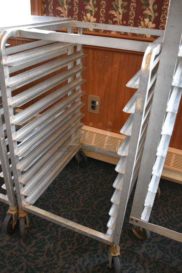 Metal Commercial Pan Transport Rack on Commercial Casters. 20.5x26x38.5. (sunroom dining room) - Image 3 of 4