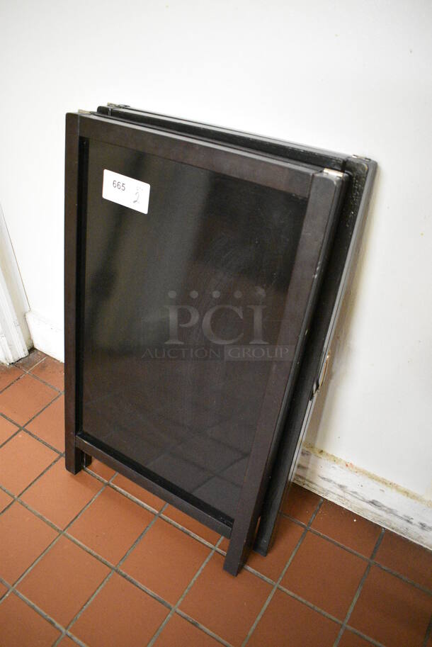 2 Black A Frame Sidewalk Signs. 20x2.5x33.5. 2 Times Your Bid! (bakery kitchen) - Image 2 of 3