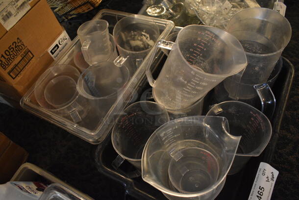 ALL ONE MONEY! Lot of 2 Bins of Various Poly Clear Pitchers! (main dining room) - Image 4 of 4