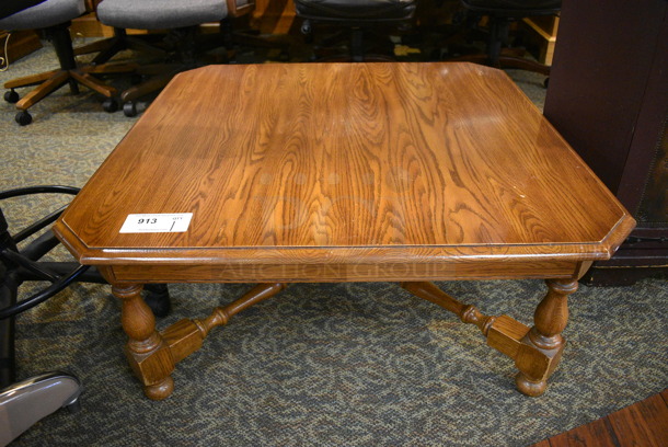 Wooden Table. 36x36x16. (gift shop)