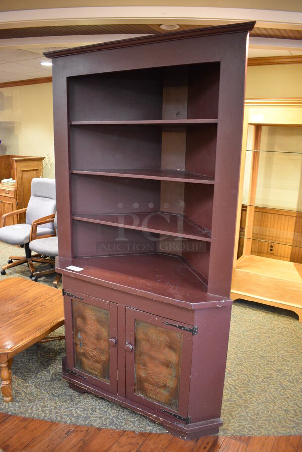 Wooden Shelving Unit w/ 2 Doors. 47x25x83.5. (gift shop) - Image 2 of 5