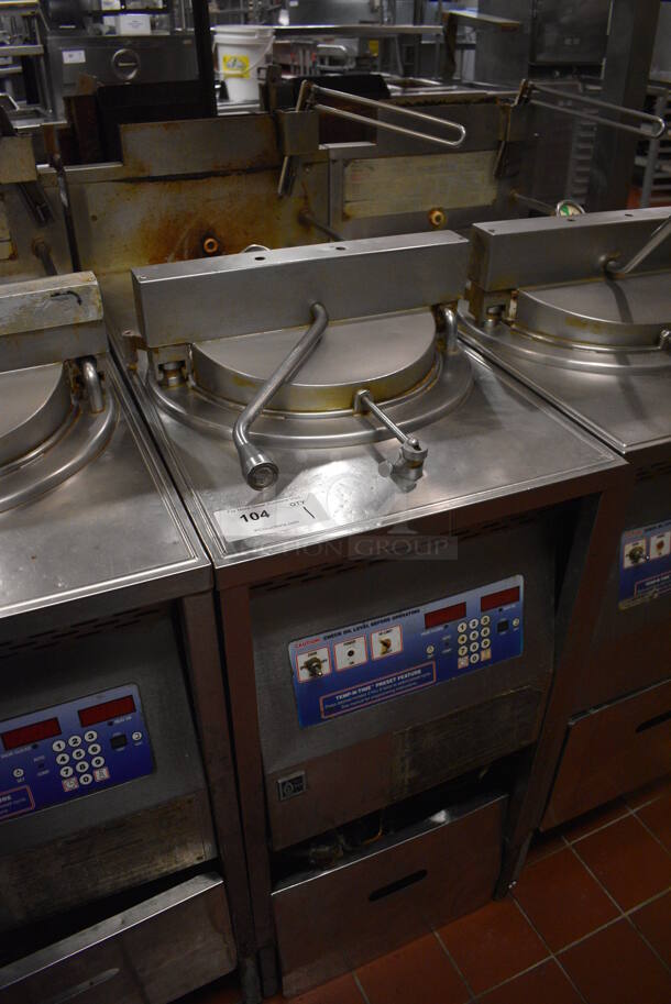 Broaster Model 1800GH Stainless Steel Commercial Floor Style Natural Gas Powered Pressure Fryer. 18x34x48. Unit Was In Working Condition When Restaurant Closed. (kitchen) - Image 2 of 8