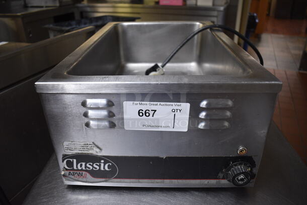 American Permanent Ware Stainless Steel Commercial Countertop Food Warmer. 14.5x23x9. Unit Was In Working Condition When Restaurant Closed. (bakery kitchen)