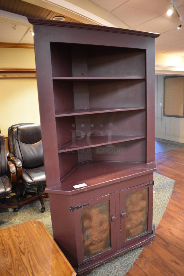 Wooden Shelving Unit w/ 2 Doors. 47x25x83.5. (gift shop) - Image 3 of 5