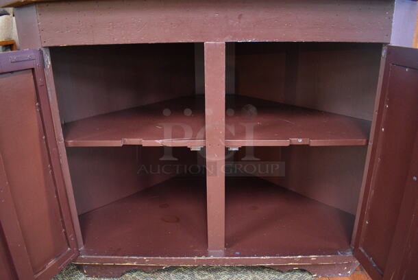 Wooden Shelving Unit w/ 2 Doors. 47x25x83.5. (gift shop) - Image 4 of 5