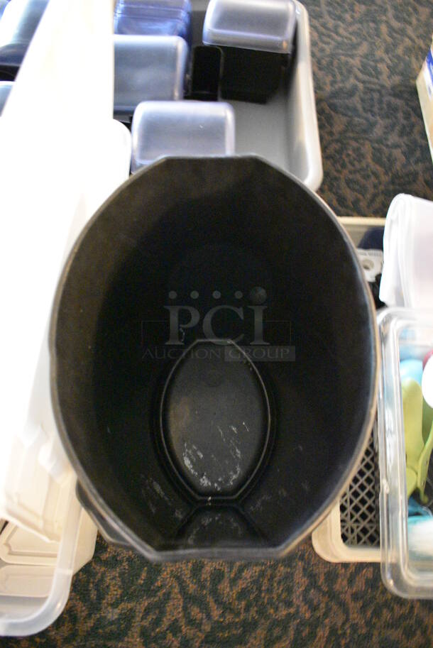 ALL ONE MONEY! Lot of 5 Black Poly Trash Cans! Includes 12x9x11. (main dining room) - Image 3 of 3