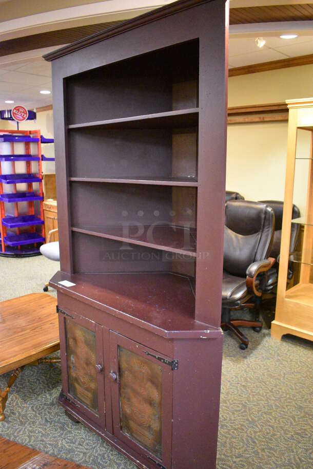 Wooden Shelving Unit w/ 2 Doors. 47x25x83.5. (gift shop) - Image 5 of 5