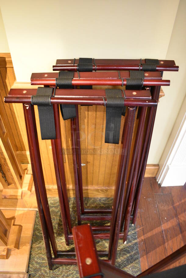 4 Wooden Serving Tray Stands. 18.5x17x38. 4 Times Your Bid! (gift shop) - Image 3 of 3