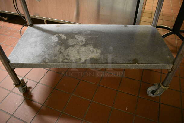 Stainless Steel Commercial Table w/ Metal Under Shelf on Commercial Casters. 48x24x33. (bakery kitchen) - Image 3 of 3