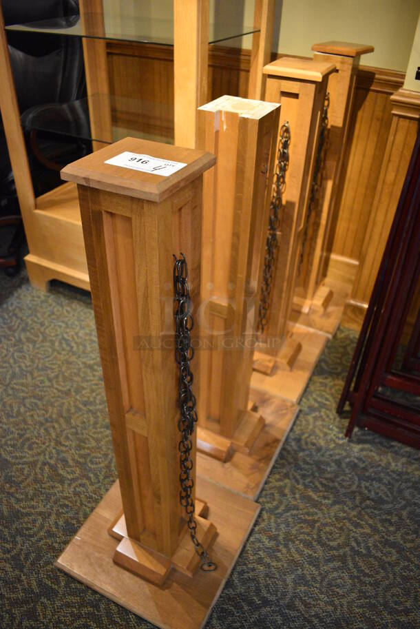 4 Wooden Stanchions. 16x16x40. 4 Times Your Bid! (gift shop) - Image 2 of 5
