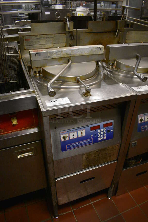 Broaster Model 1800GH Stainless Steel Commercial Floor Style Natural Gas Powered Pressure Fryer. 18x34x48. Unit Was In Working Condition When Restaurant Closed. (kitchen) - Image 3 of 9