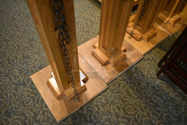 4 Wooden Stanchions. 16x16x40. 4 Times Your Bid! (gift shop) - Image 3 of 5
