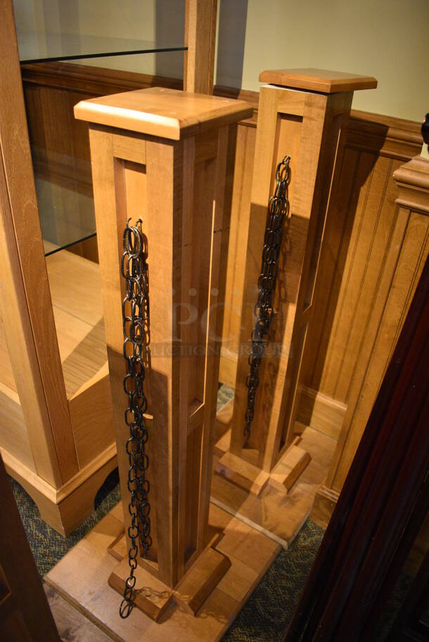 4 Wooden Stanchions. 16x16x40. 4 Times Your Bid! (gift shop) - Image 4 of 5