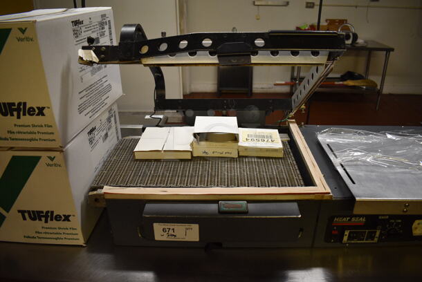 Heat Seal Model HS-1520D Metal Commercial Countertop Heat Sealer w/ 2 Boxes of Tufflex Premium Shrink Film. 115 Volts, 1 Phase. 51x22x12. Unit Was In Working Condition When Restaurant Closed. (bakery kitchen) - Image 5 of 11
