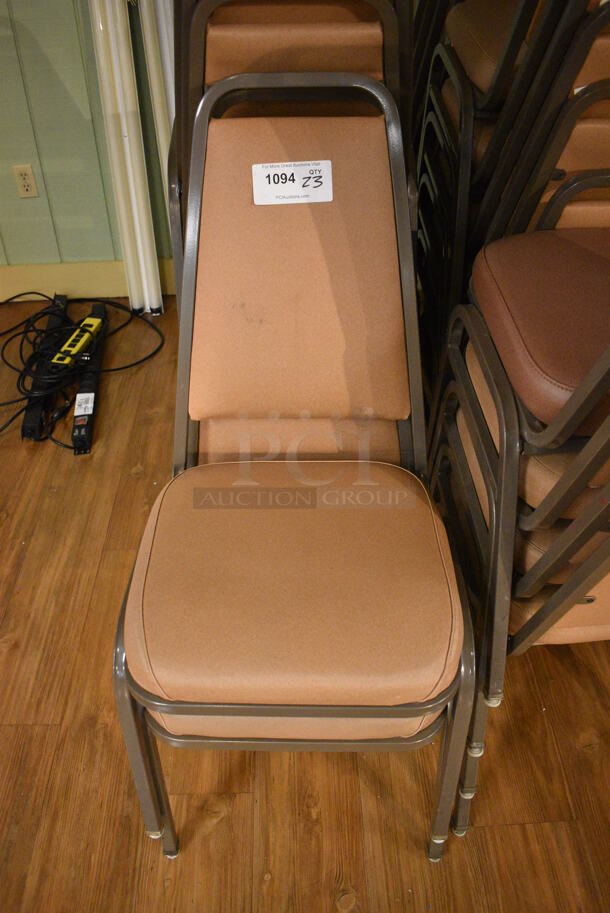 23 Metal Stackable Banquet Chairs. 18x19x36. 23 Times Your Bid! (garden center) - Image 1 of 4