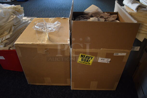 ALL ONE MONEY! Lot of 2 Boxes of BRAND NEW! Clear Poly Tabletop Sign Holders! 4.5x4.5x6. (main dining room) - Image 2 of 3