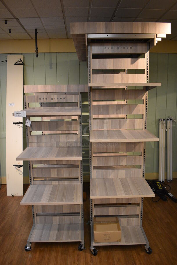 ALL ONE MONEY! Lot of 4 Wood Pattern Racks. Includes 24x34x66. (garden center) - Image 1 of 6