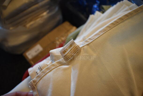 ALL ONE MONEY! Lot of 2 Bins of Various Tablecloths! Includes 23x16x16, 54x120. (main dining room) - Image 6 of 7