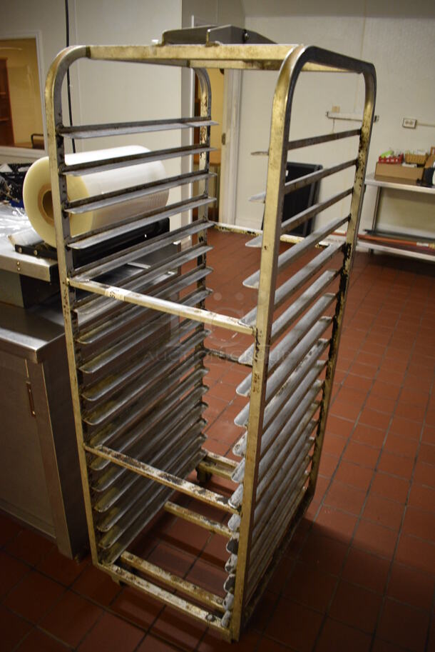 Metal Commercial Pan Transport Rack on Commercial Casters. 20.5x26x64. (bakery kitchen) - Image 2 of 4