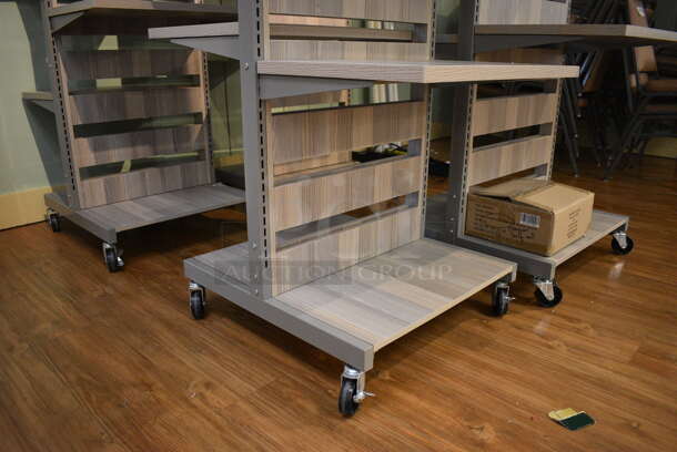 ALL ONE MONEY! Lot of 4 Wood Pattern Racks. Includes 24x34x66. (garden center) - Image 5 of 6