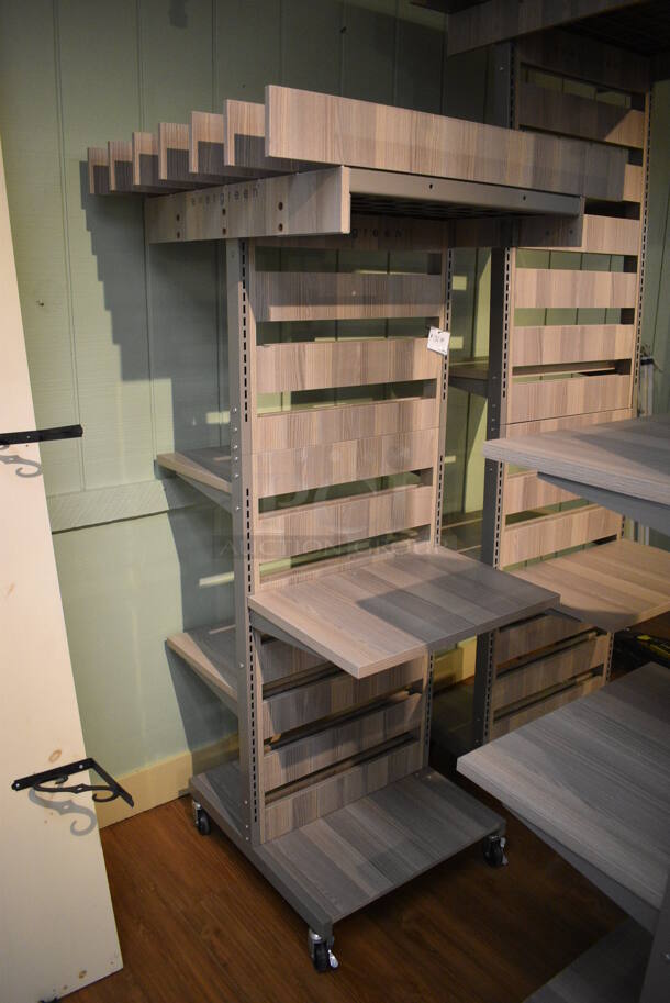 ALL ONE MONEY! Lot of 4 Wood Pattern Racks. Includes 24x34x66. (garden center) - Image 6 of 6