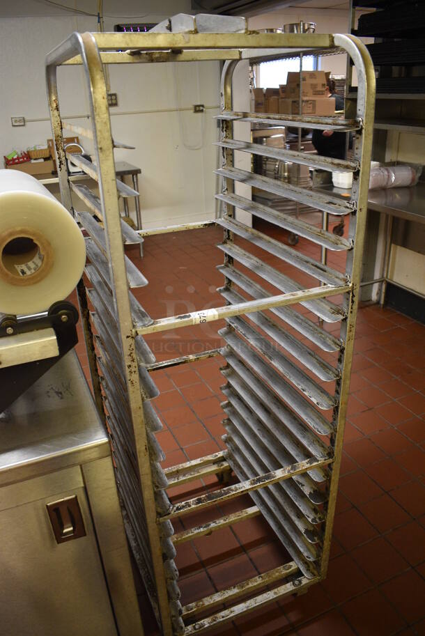 Metal Commercial Pan Transport Rack on Commercial Casters. 20.5x26x64. (bakery kitchen) - Image 4 of 4