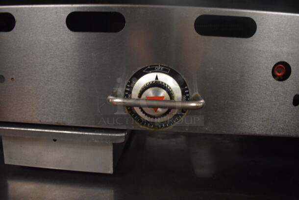 Vulcan Stainless Steel Commercial Countertop Natural Gas Powered Flat Top Griddle w/ Thermostatic Controls and Back Splash. 72x24x33. Unit Was In Working Condition When Restaurant Closed. (kitchen) - Image 3 of 7