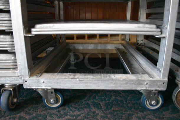 Metal Commercial Pan Transport Rack w/ 81 Metal Full Size Baking Pans on Commercial Casters. 20.5x26x68.5. 18x26x1. (sunroom dining room) - Image 5 of 5