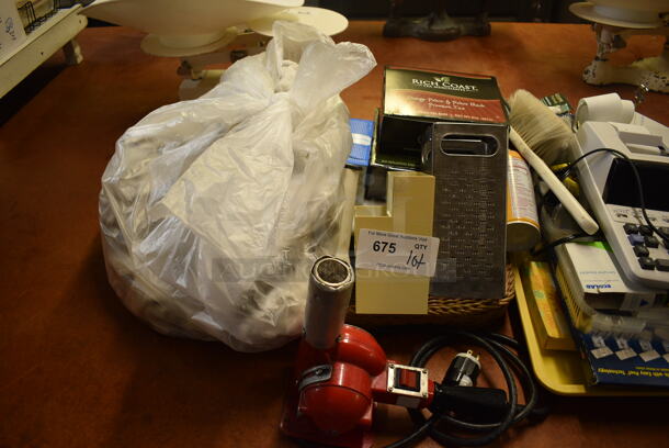 ALL ONE MONEY! Lot of Various Items Including Calculator, Grater and Tea Bags! (bakery kitchen) - Image 2 of 5