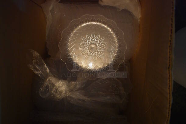 ALL ONE MONEY! Lot of Clear Poly Plates! 7x7x1. (main dining room) - Image 1 of 3